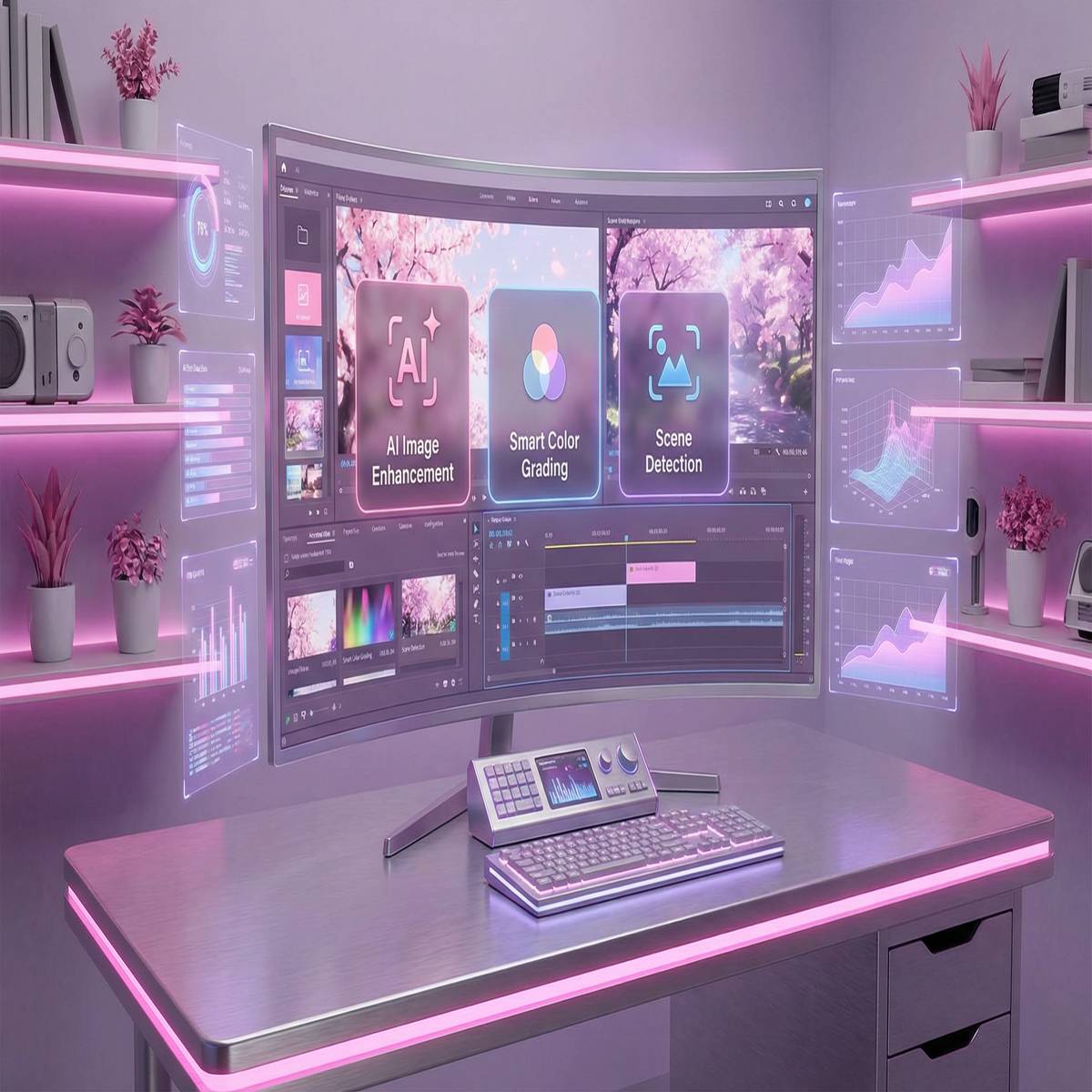 高清3D动漫AI传媒剪辑